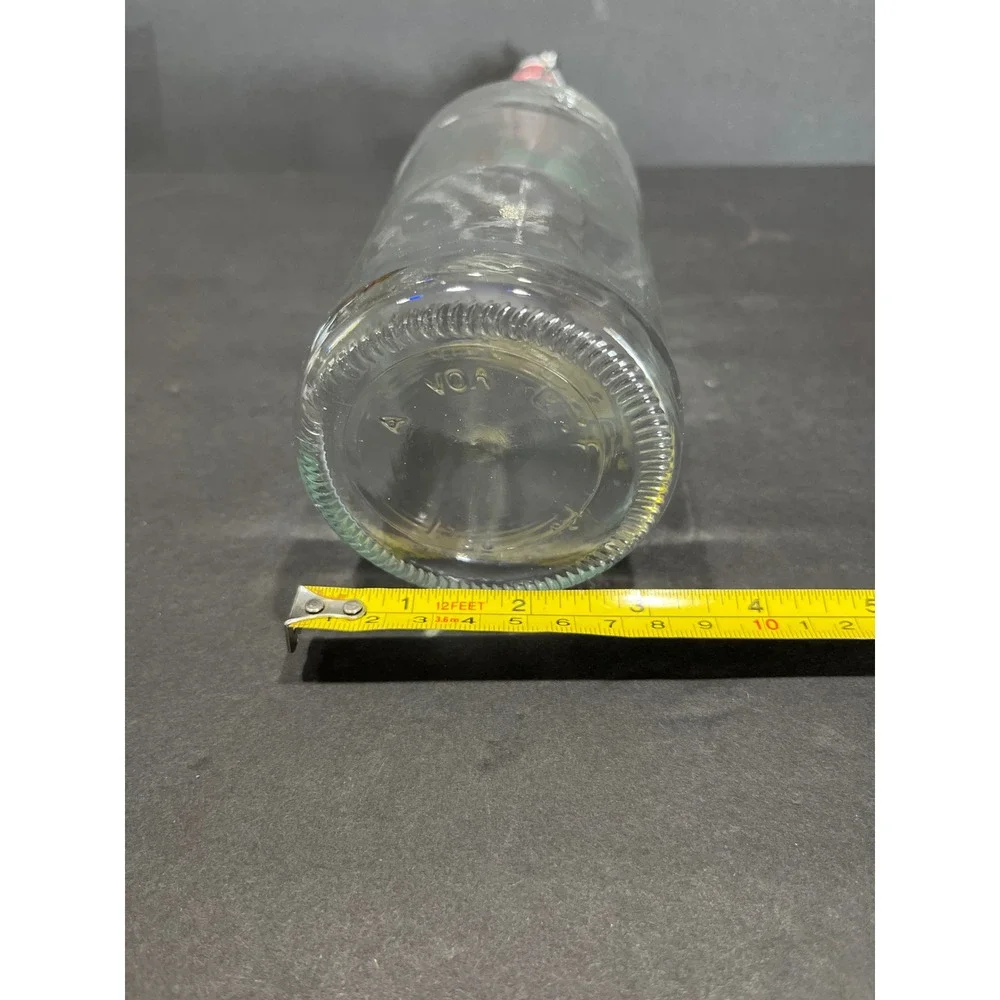 Artisan Limonade France Embossed Glass Bottle Swing Top Stopper 12.5 Inch Clear